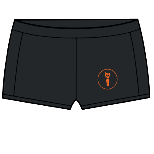 Black and Orange Women's Sports Bra