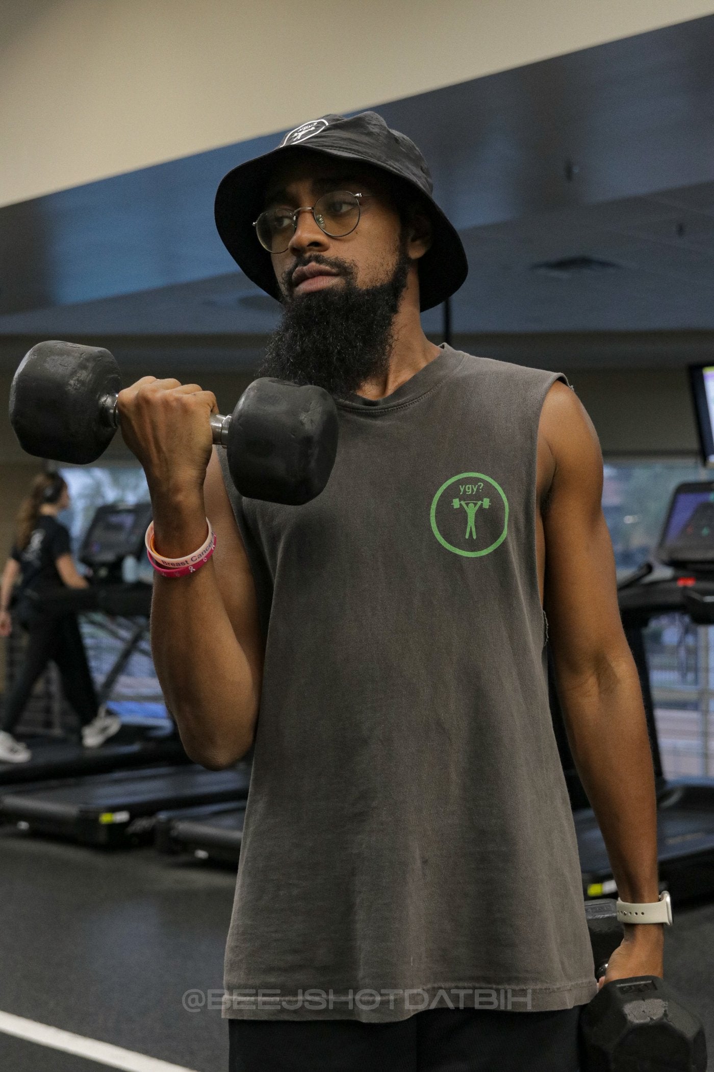 YGY Grey Muscle Tee